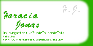 horacia jonas business card